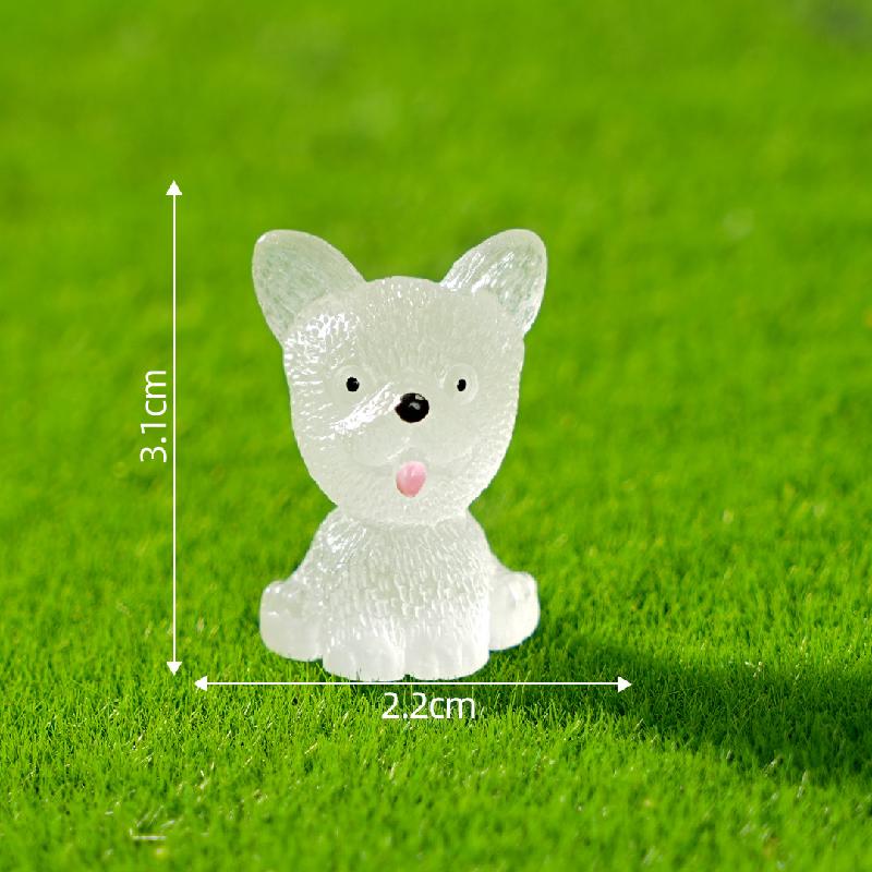 微景观创意夜光小狗园艺造景 DIY装饰品配件迷你汽车载桌面小摆件