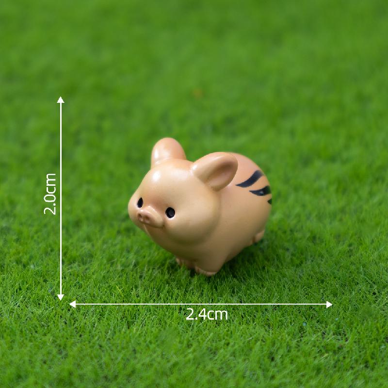 Tiểu cảnh lợn rừng phát sáng DIY, phụ kiện tiểu cảnh mini resin garden treo bàn cute (ZC-1401)