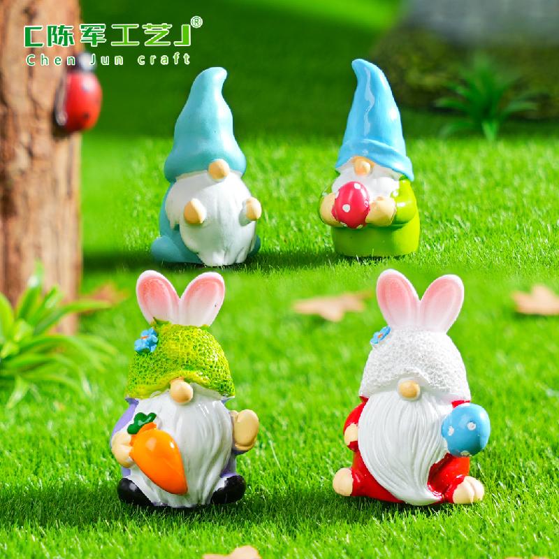 Phụ Kiện Tiểu Cảnh 跨境外贸微景观创意蘑菇头小矮人DIY装饰品配件迷你小摆件