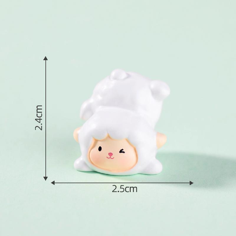 Tiểu cảnh cừu đáng yêu DIY, phụ kiện tiểu cảnh mini resin treo bàn garden treo bàn đáng yêu cute (ZC-1449)