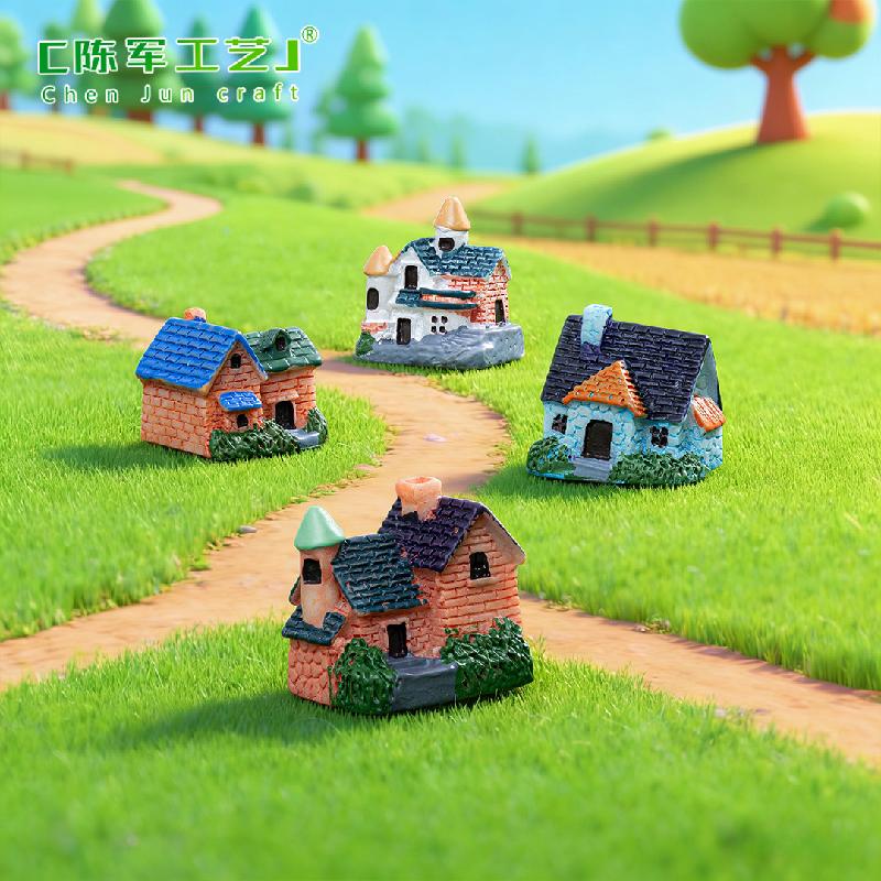 Phụ Kiện Tiểu Cảnh Tiểu cảnh nhà gạch mini, trang trí cây cảnh DIY nông thôn (ZC-151)