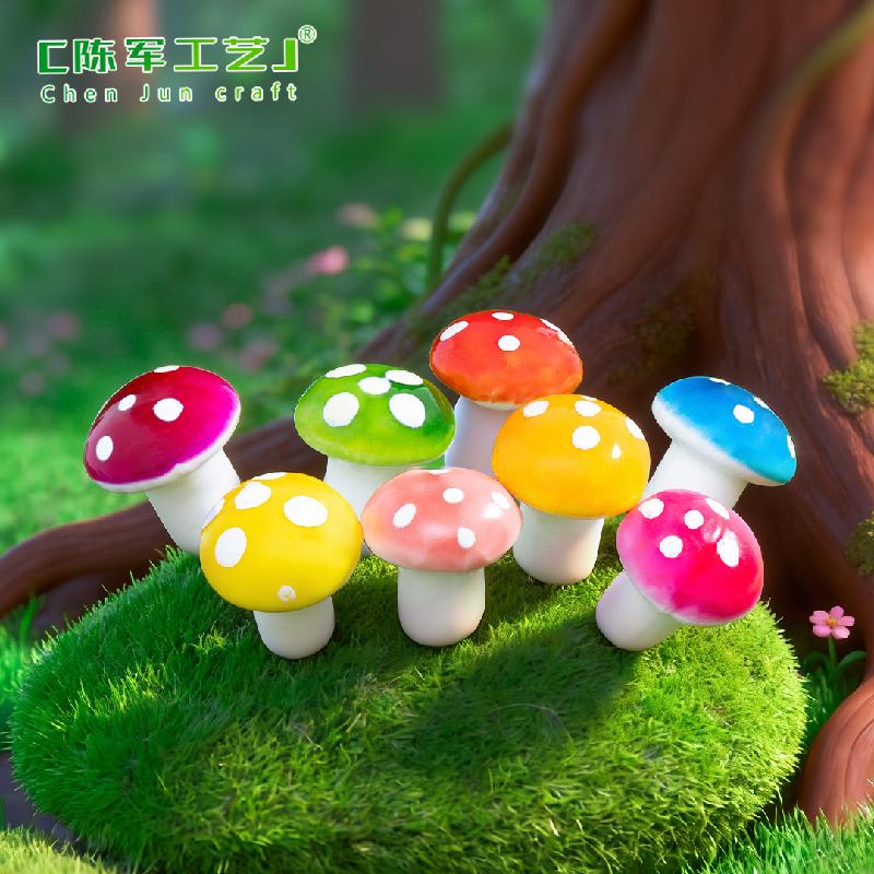 Phụ Kiện Tiểu Cảnh Mô hình nấm mini màu sắc, phụ kiện tiểu cảnh đáng yêu (ZC-20)