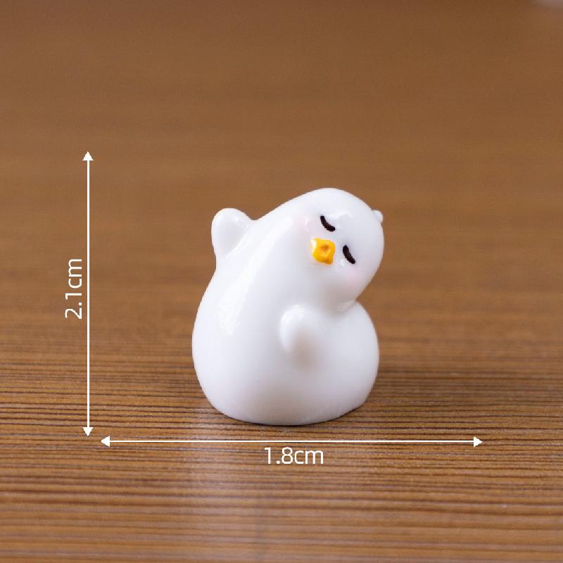 Tiểu cảnh vịt trắng DIY, phụ kiện tiểu cảnh mini xe bàn đáng yêu, cute (ZC-1010)