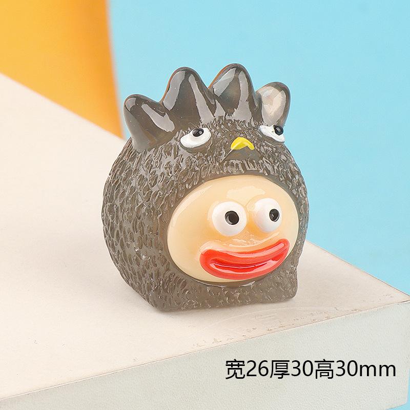 立体夜光小丑香肠嘴卡通公仔 diy挂件钥匙扣娃娃屋摆件树脂配件