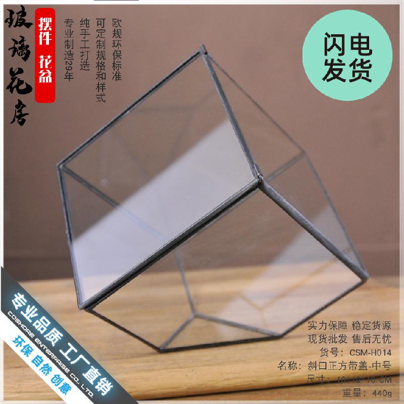 Chậu Đa Giác Hộp kính hoa bất tử có nắp (DG-228)