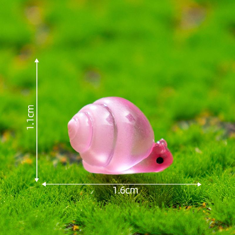 Tiểu cảnh ốc sên phát sáng DIY, phụ kiện tiểu cảnh mini resin treo bàn cute đáng yêu (ZC-1346)
