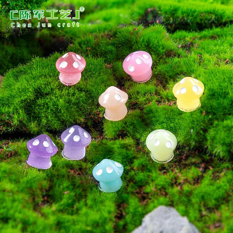 Phụ Kiện Tiểu Cảnh Nấm phát sáng bảy màu trang trí chậu cây rêu DIY (ZC-920)