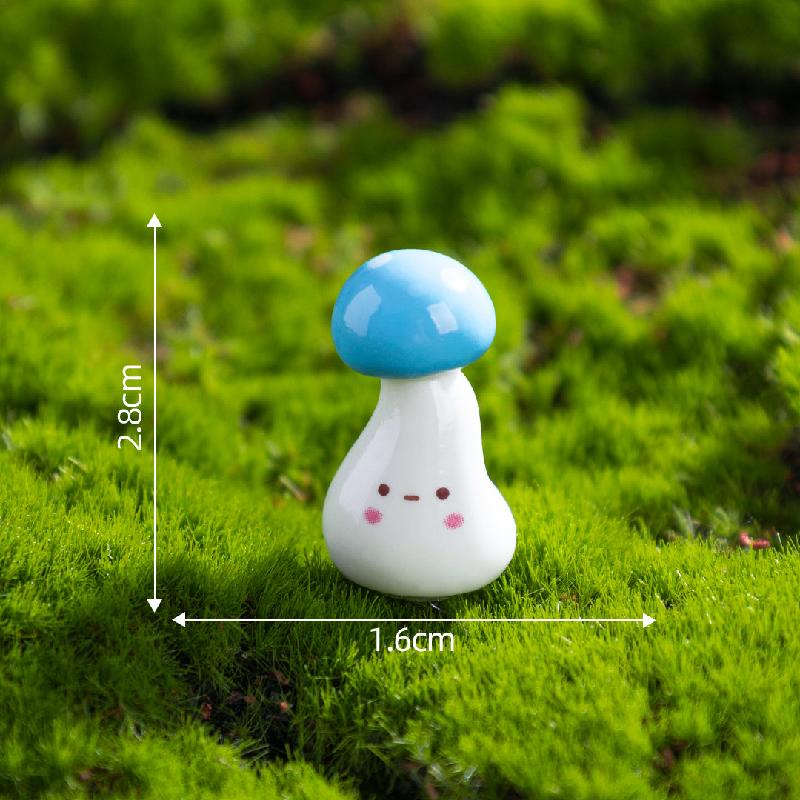 Tiểu cảnh nấm nghiêng đáng yêu, rêu, búp bê DIY, phụ kiện bàn tiểu cảnh mini sáng tạo (ZC-402)