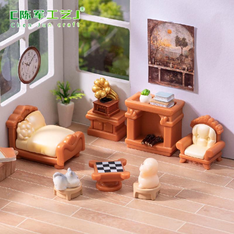 Phụ Kiện Tiểu Cảnh 微景观创意欧式家具模型娃娃屋 DIY装饰品配件迷你微缩手工小摆件