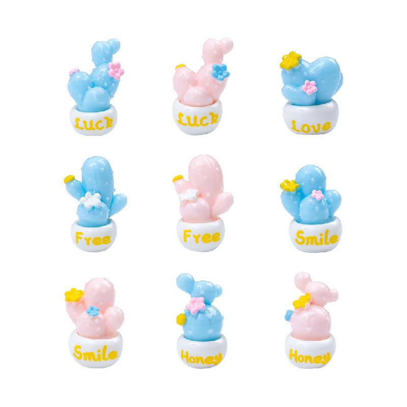 Tiểu cảnh xương rồng hồng DIY, phụ kiện tiểu cảnh mini búp bê thu nhỏ sân vườn (ZC-875)