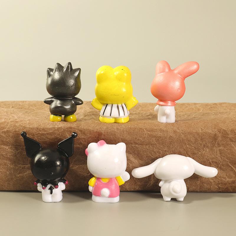6 mẫu bộ đồ chơi KT Mèo Con Cái, hoạt hình, thẻ bài hình ảnh KT Mèo, đồ chơi nhỏ, cảnh quan. ZZ-96