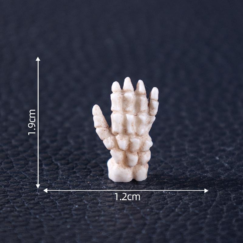 Cặp xương sọ Halloween, tiểu cảnh DIY, phụ kiện bàn mini đáng yêu (ZC-97)