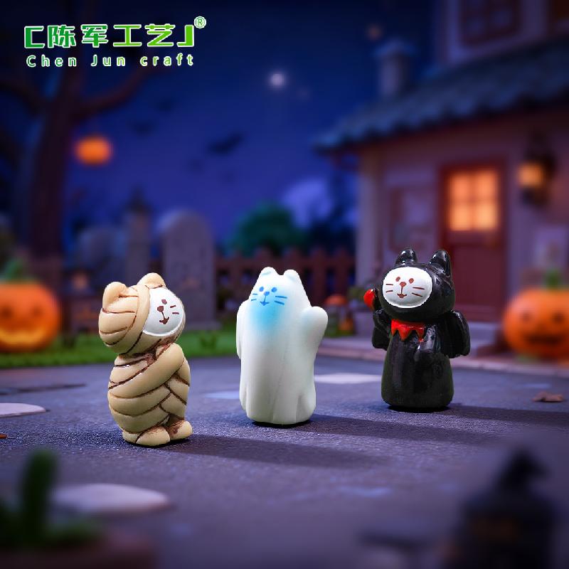 Mèo quỷ Halloween mini trang trí (PK-724)
