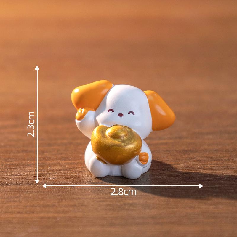 Tiểu cảnh 12 con giáp, đồng tiền vàng DIY, búp bê xe hơi, bàn tiểu cảnh mini (ZC-678)