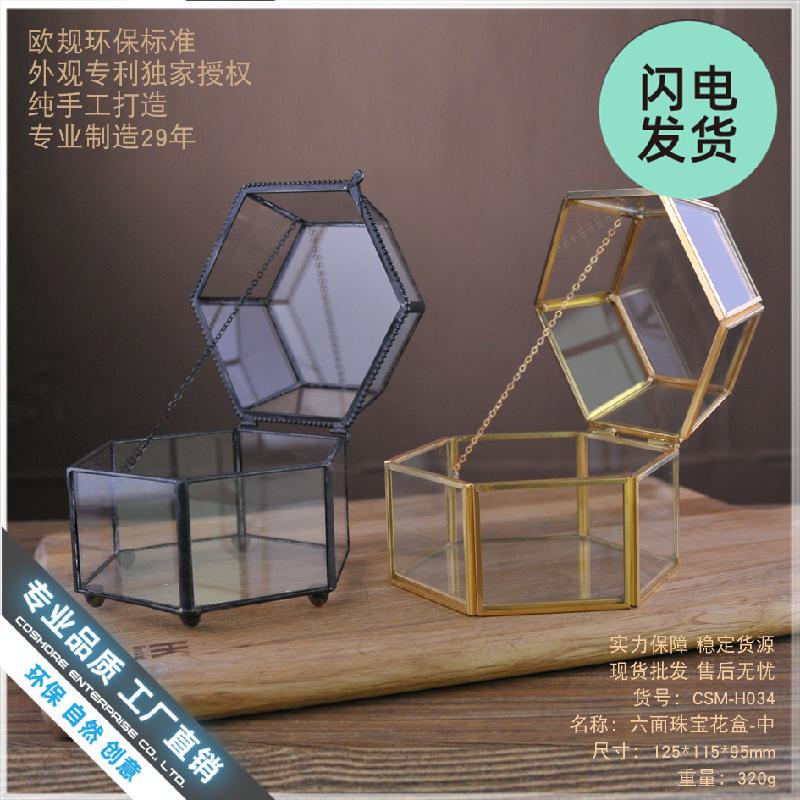 Chậu Đa Giác Hộp kính 6 mặt Terrarium sen đá (DG-217)