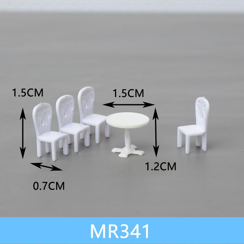 Bộ Bàn Ghế Nội Thất Mini Tỷ Lệ 1:75 (MH-124)