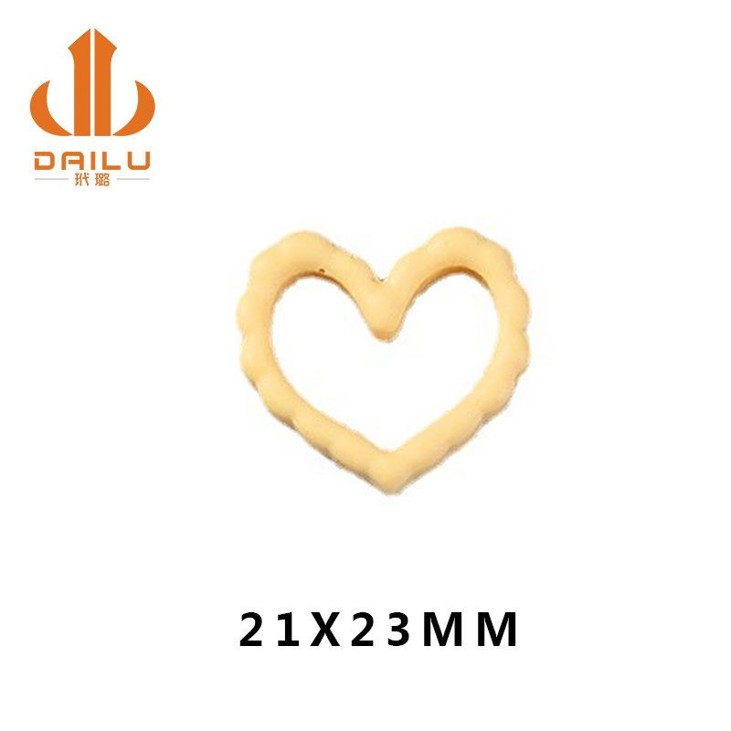 网红镂空桃心爱心 diy滴胶手机壳美容材料 树脂饰品配件厂家直销