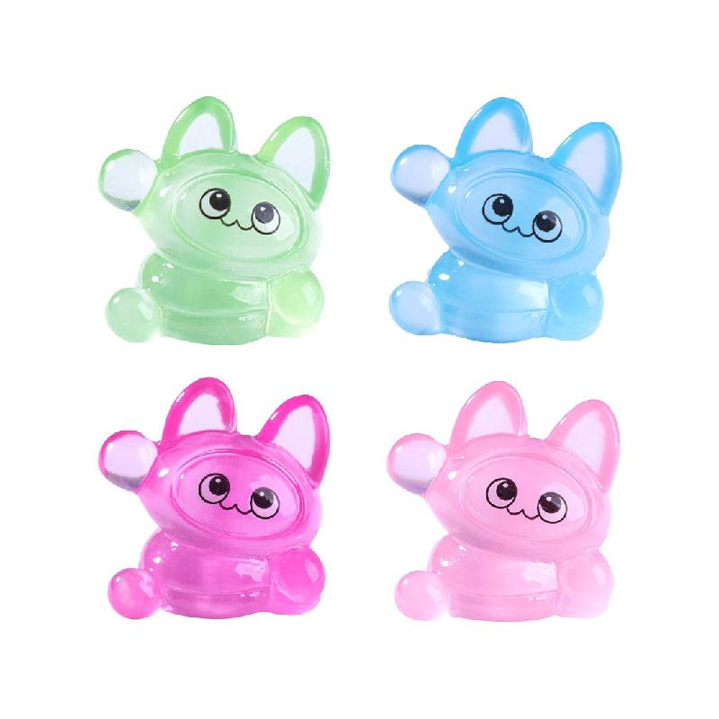 Tiểu cảnh mèo ngốc phát sáng DIY, phụ kiện tiểu cảnh mini treo bàn resin garden cute (ZC-1413)
