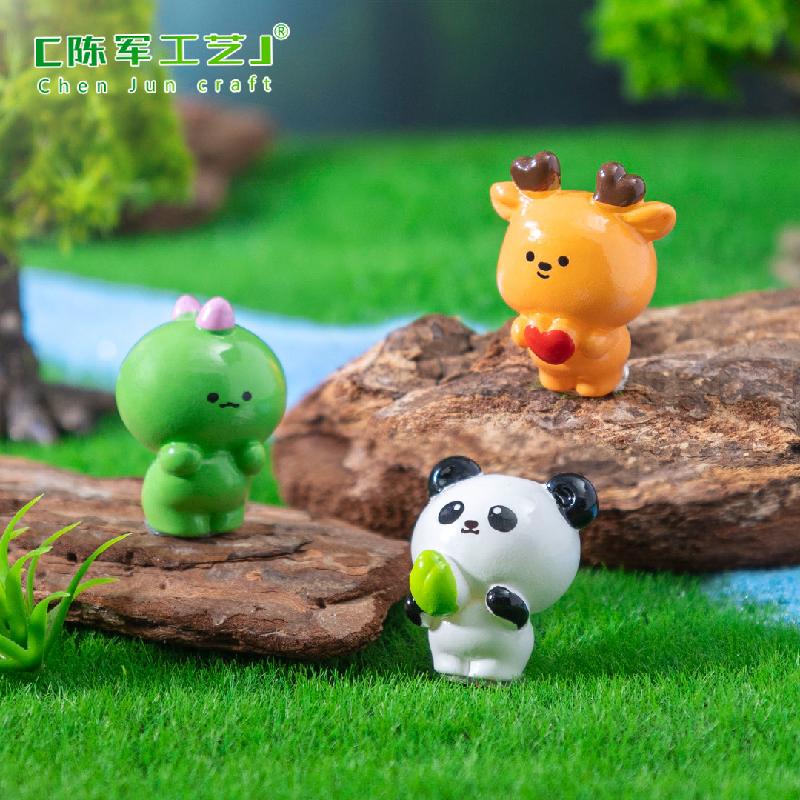 Phụ Kiện Tiểu Cảnh 微景观创意可爱小动物园艺造景 DIY装饰品配件迷你车载桌面小摆件