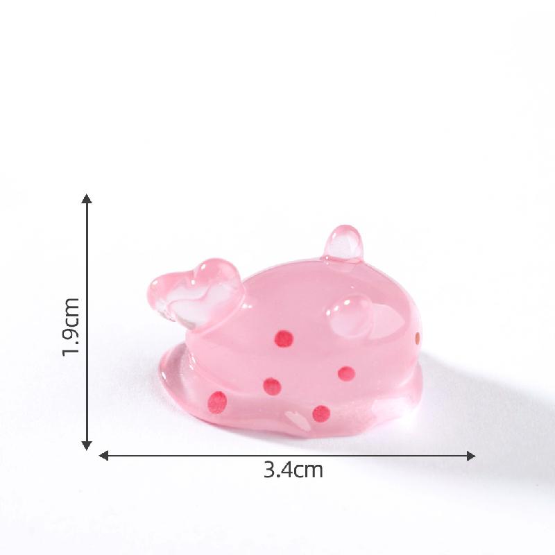 Tiểu cảnh thỏ biển & bãi cát phát sáng DIY, phụ kiện tiểu cảnh mini resin garden treo bàn cute (ZC-1460)
