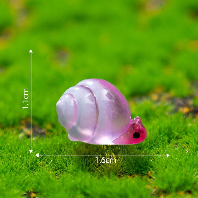 Tiểu cảnh ốc sên phát sáng DIY, phụ kiện tiểu cảnh mini resin treo bàn cute đáng yêu (ZC-1346)