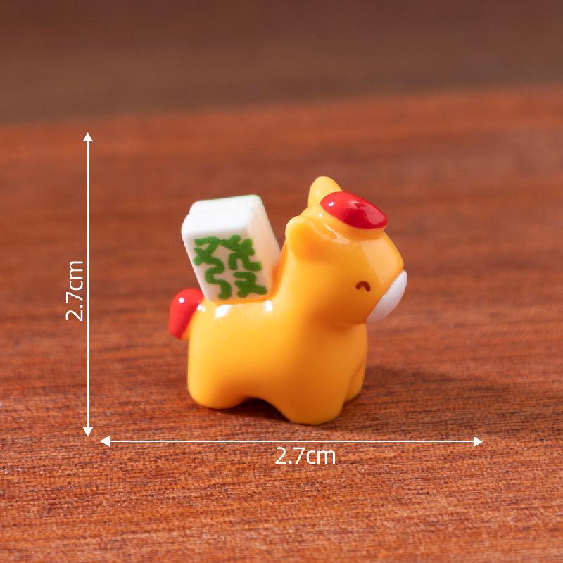 Tiểu cảnh ngựa may mắn năm mới DIY, phụ kiện tiểu cảnh mini bàn treo đáng yêu (ZC-1072)