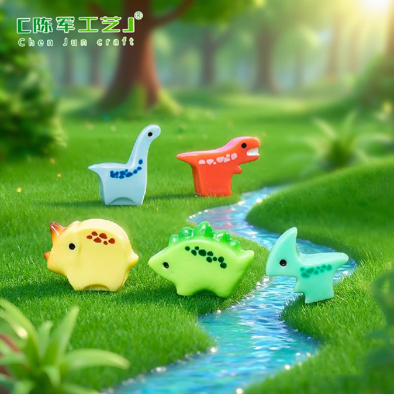 Phụ Kiện Tiểu Cảnh 微景观创意仿真木雕小动物萌粒公仔 DIY装饰品配件迷你树脂小摆件