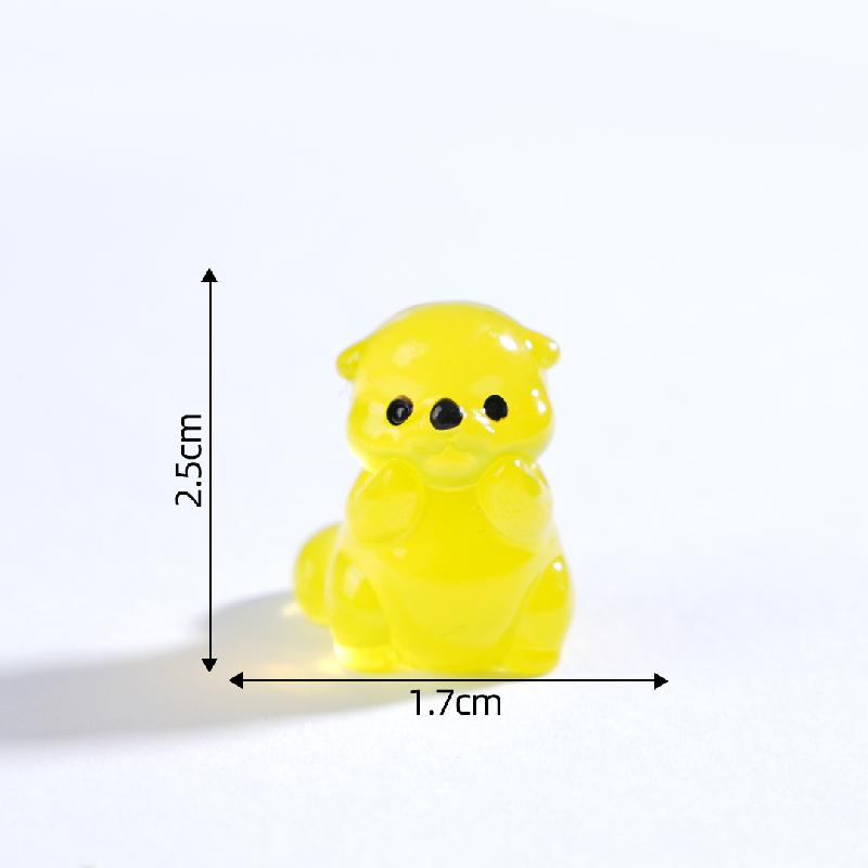 Tiểu cảnh hải otter phát sáng DIY, phụ kiện tiểu cảnh mini resin micro bottle treo bàn đáng yêu (ZC-1453)