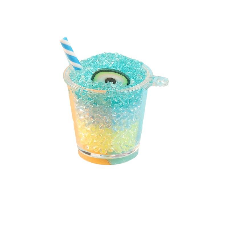 新款夜光立体沙冰杯 diy饰品配件钥匙扣挂件卡通潮玩摆件挂件批发