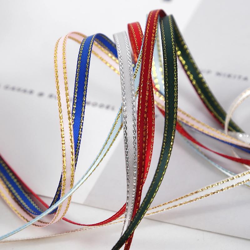 Trang Trí Noel Dải ruy băng vàng kim 3mm, lý tưởng cho gói quà, trang trí bánh, và DIY. Chất liệu satin cao cấp, dễ sử dụng cho mọi nhu cầu.