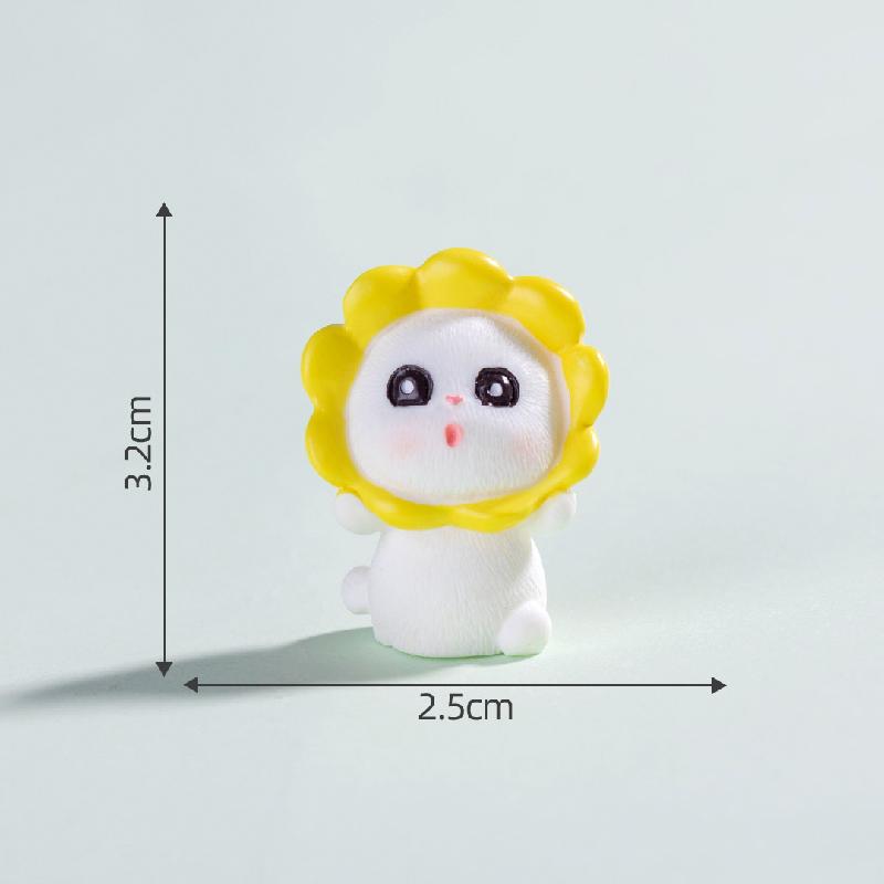 Tiểu cảnh hướng dương và mèo DIY, phụ kiện tiểu cảnh mini bàn thu nhỏ đáng yêu (ZC-1043)