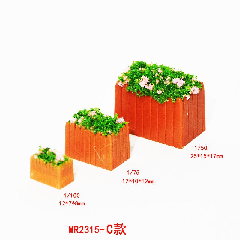 Bồn Hoa Vuông Mini Mô Hình Cảnh Quan (MH-163)