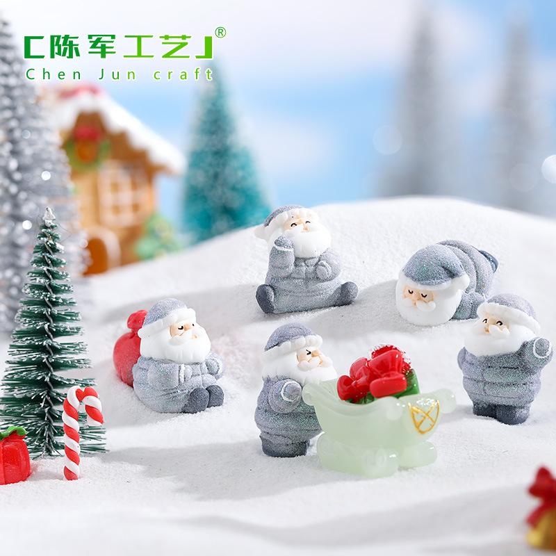 Ông già Noel áo phao mini DIY trang trí xe và bàn (ZC-744)