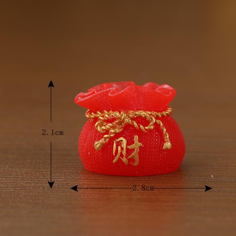 Thỏ và bao lì xì Tết - phụ kiện DIY, mô hình mini bằng resin cho nhà búp bê (ZC-1418)