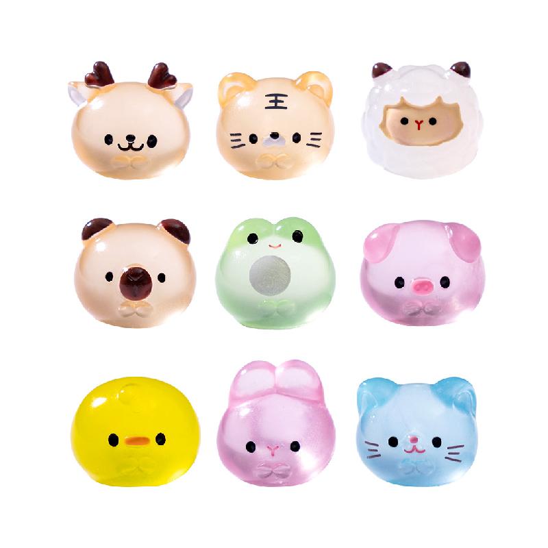 Tiểu cảnh thú tròn phát sáng DIY, phụ kiện tiểu cảnh mini treo bàn garden cute (ZC-1336)