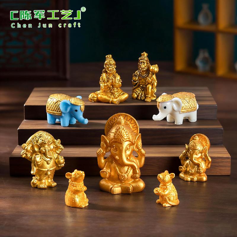 Phụ Kiện Tiểu Cảnh Tượng Thần Và Voi Trắng Đông Nam Á Mini (PK-475)