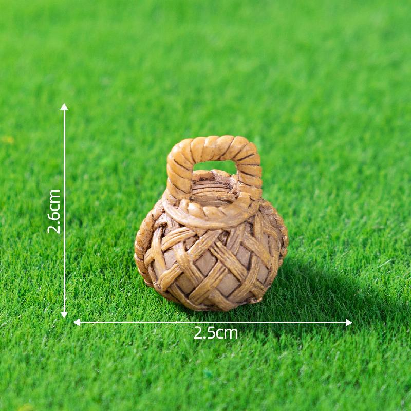 Tiểu cảnh ghế tre cổ, xe đẩy mini, sân vườn DIY, phụ kiện bàn tiểu cảnh đáng yêu (ZC-228)