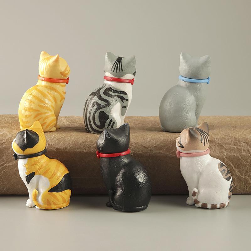 6 Mẫu, đồ chơi động vật bằng tay của mèo bự đứng đồ chơi để trang trí ZZ-87