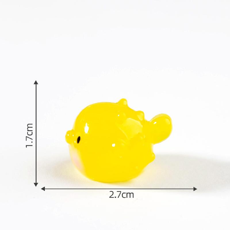 Tiểu cảnh cá nóc tròn phát sáng DIY, phụ kiện tiểu cảnh mini treo bàn resin garden đáng yêu cute (ZC-1447)