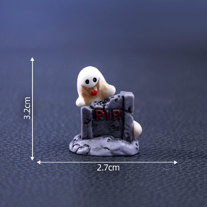 Cặp xương sọ Halloween, tiểu cảnh DIY, phụ kiện bàn mini đáng yêu (ZC-97)