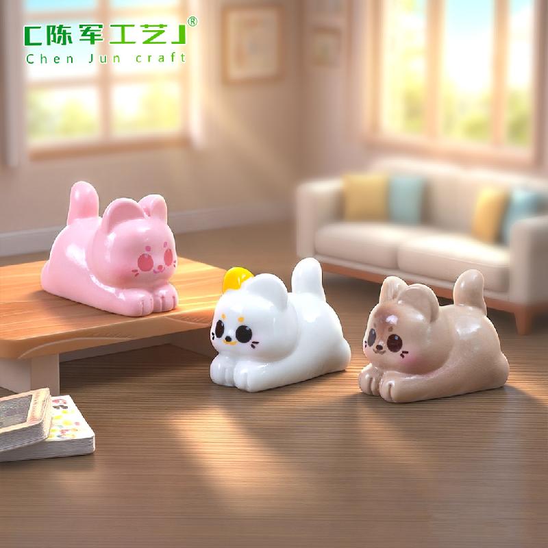 Phụ Kiện Tiểu Cảnh 微景观创意可爱Q萌小猫萌粒公仔DIY装饰品配件迷你车载桌面小摆件
