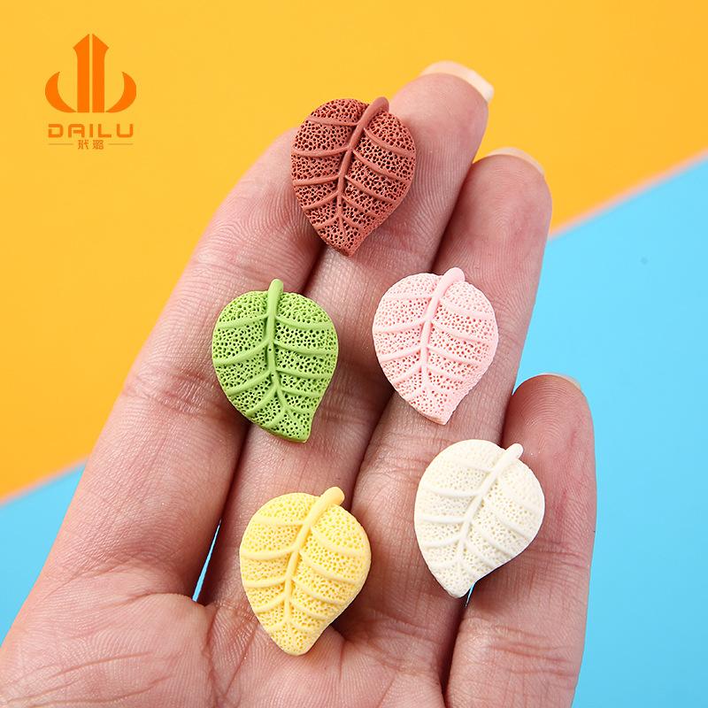 Charm lá cây macaron DIY trang trí vỏ điện thoại (FF-464)