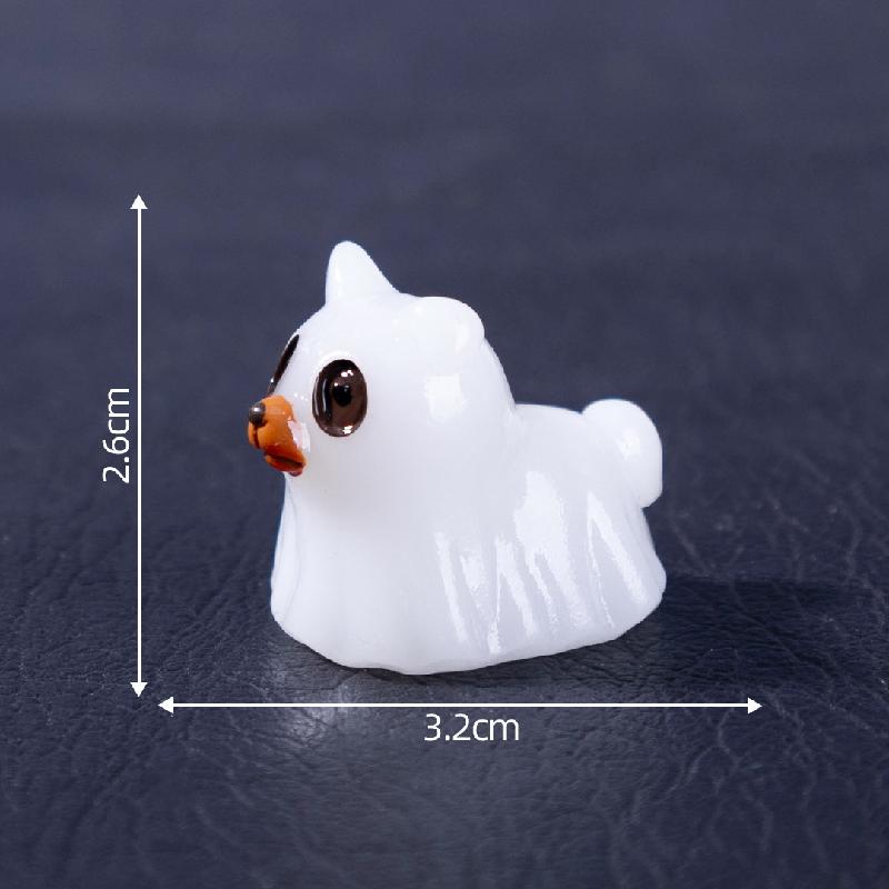 Tiểu cảnh ma nhỏ, chó phát sáng Halloween DIY, phụ kiện resin tiểu cảnh mini (ZC-749)