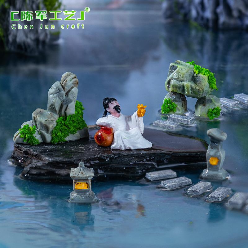 Phụ Kiện Tiểu Cảnh 微景观创意石头庭院造景DIY装饰品配件迷你小摆件