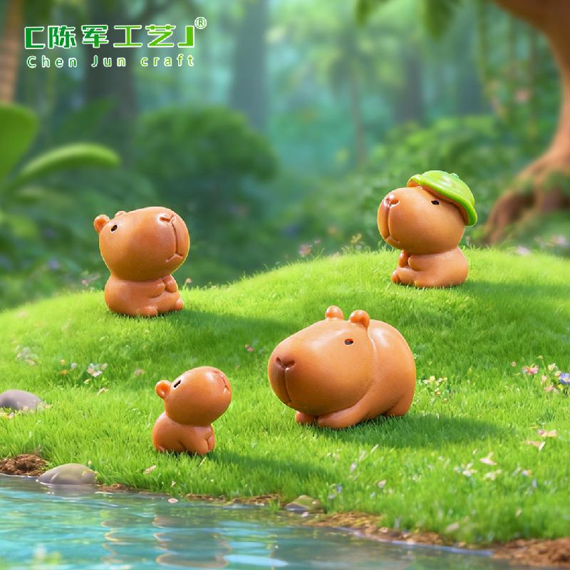 Phụ Kiện Tiểu Cảnh Capybara Phao Bơi Mini Trang Trí (PK-239)