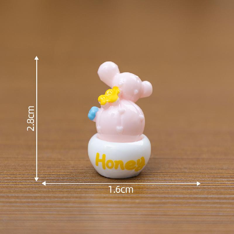 Tiểu cảnh xương rồng hồng DIY, phụ kiện tiểu cảnh mini búp bê thu nhỏ sân vườn (ZC-875)