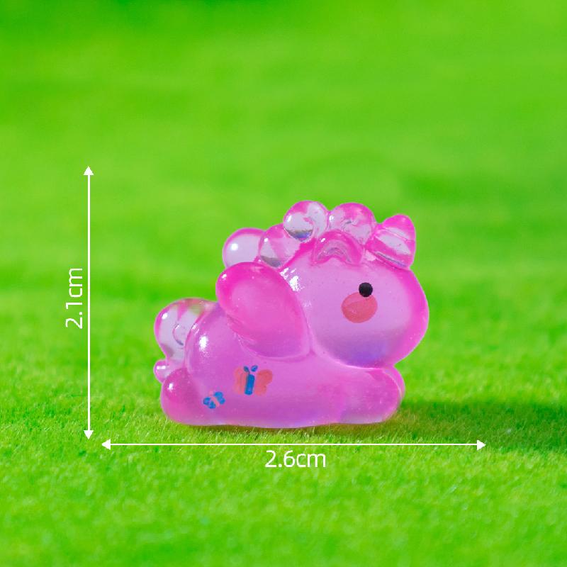 Tiểu cảnh kỳ lân phát sáng DIY, phụ kiện tiểu cảnh mini resin treo bàn garden đáng yêu (ZC-1406)