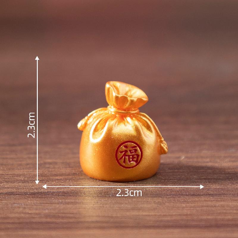 Tiểu cảnh ngựa may mắn Tết, túi lộc, búp bê DIY, phụ kiện bàn tiểu cảnh mini (ZC-729)