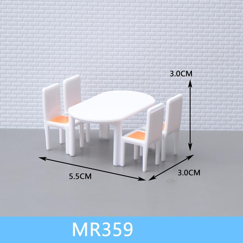 Phụ Kiện Mô Hình Bộ Bàn Ghế Nội Thất Mini Tỷ Lệ 1:30 (MH-148)