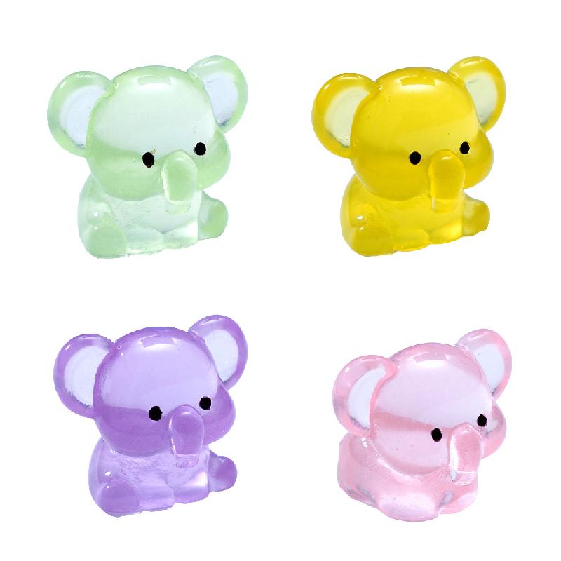 Tiểu cảnh voi phát sáng DIY, phụ kiện tiểu cảnh mini treo bàn resin đáng yêu (ZC-1079)